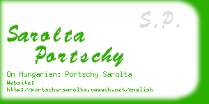 sarolta portschy business card